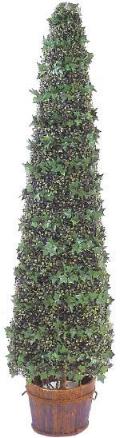 72 inch ivy & boxwood artificial topiary in tower shape wholesale